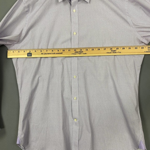 Ted Baker Dress Shirt Purple Button Up Long Sleeve - Picture 10 of 11